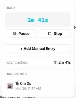 Track time spent on every task