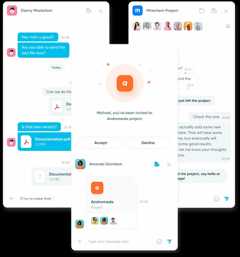 Mantenha-se no controlo com chats organizados