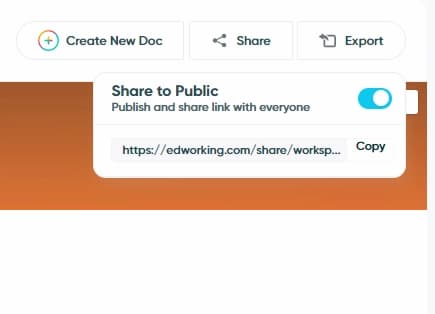 Share and export your work effortlessly