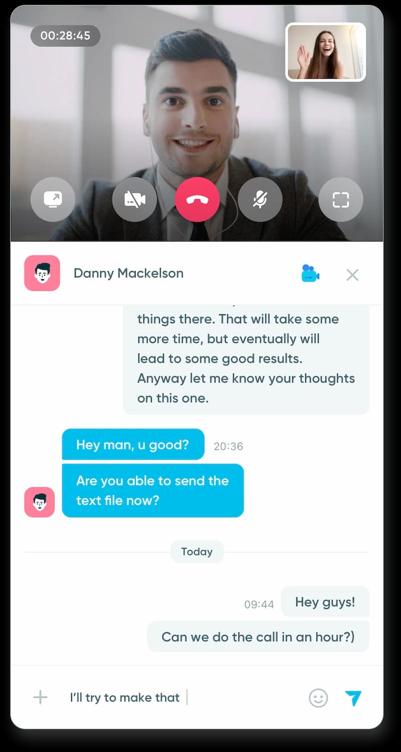 Lancez des appels vidéo depuis n'importe quel chat