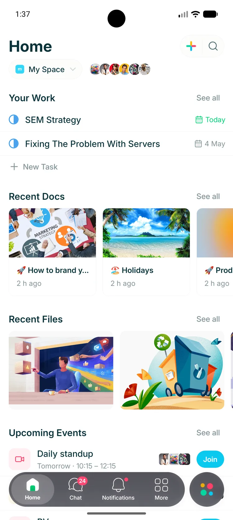 Todo o seu workspace, no seu bolso
