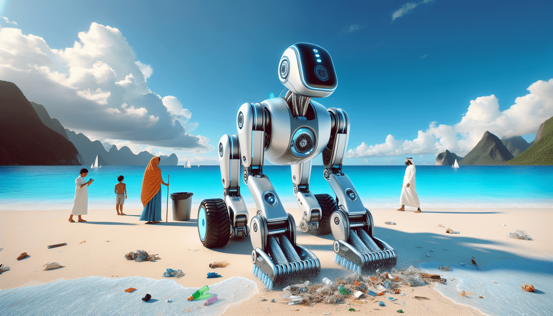 Robot Dog VERO Cleans Beaches with Foot-Mounted Vacuums