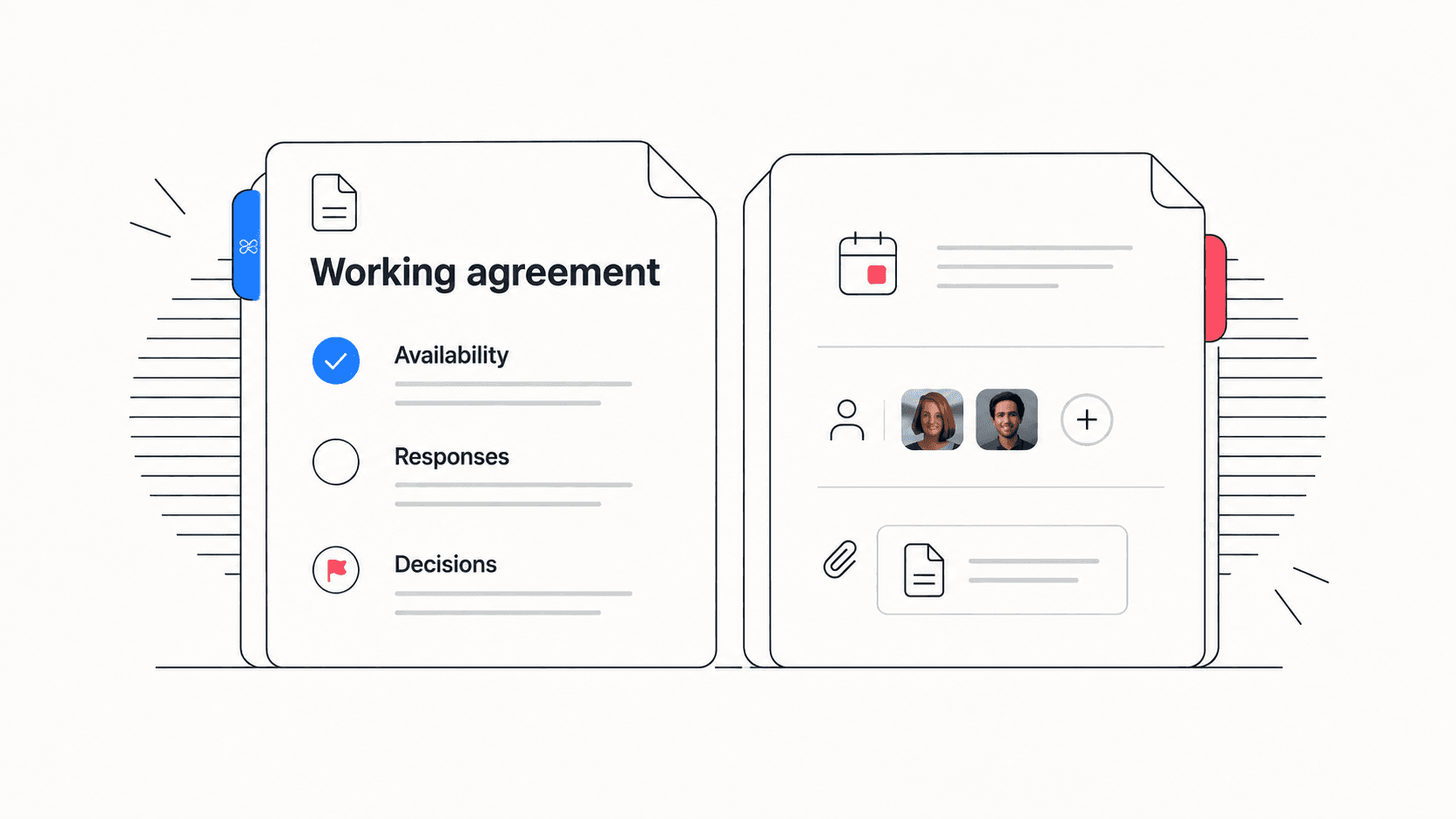 Remote Team Working Agreement Template with a Filled Example